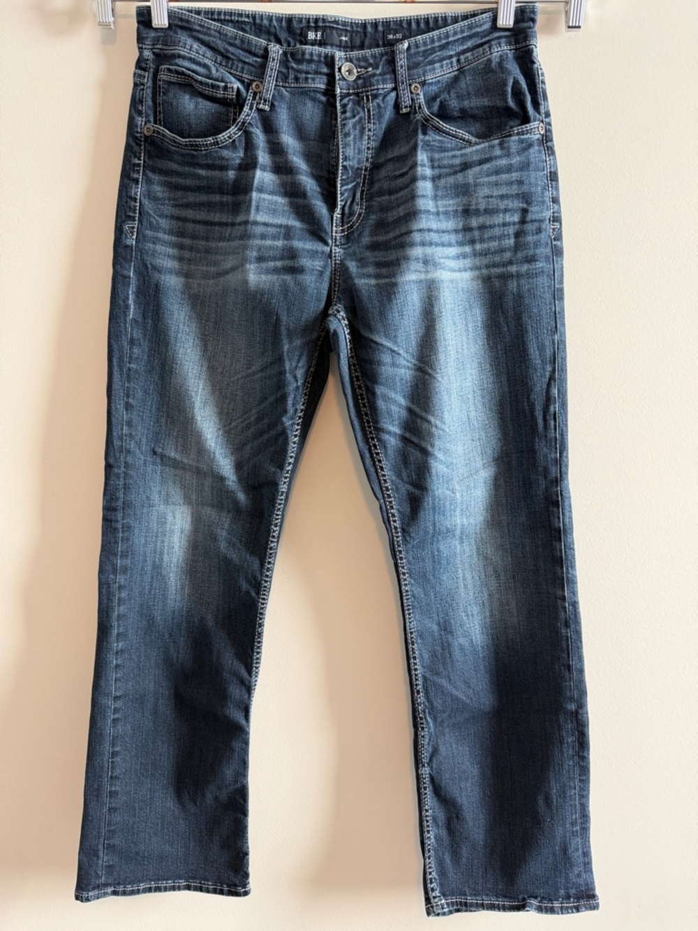 BKE Jeans Mens 36x32 Blue Tyler Boot Cut Western Cowboy Casual